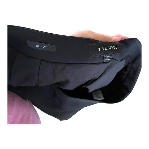 Women's Talbots Curvy Dress Pants Black Trousers Office Pants 12 - Picture 7 of 10